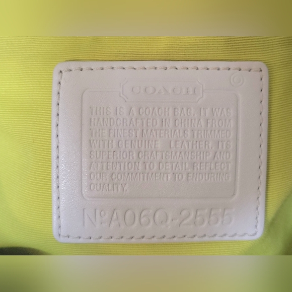 Coach Green and White Botanical Print Tote. EUC - Picture 7 of 7